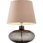 Sawa Velvet Table lamp smoky base beige lampshade