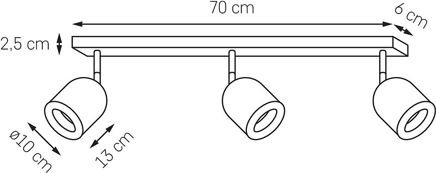Spark 3 Stenska svetilka, črna, s črnim spojem