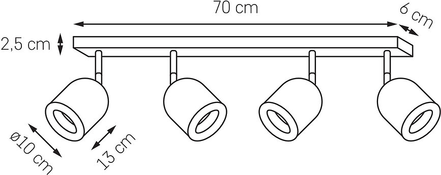Spark 4 Applique, noire, avec raccord argenté