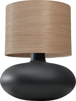 Stolná lampa Sawa Wood nepriehľadný podstavec