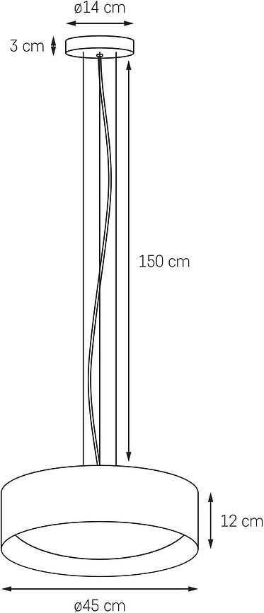 Vero Suspension, noir et or