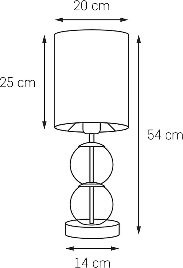 Zoe Lampa stojeća smeđa