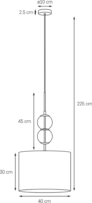 Zoe M Lampa viseća šampanjska