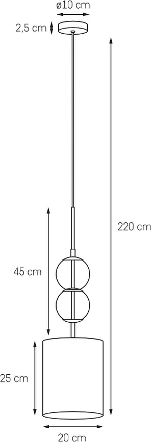 Zoe S Lampa viseća šampanjska