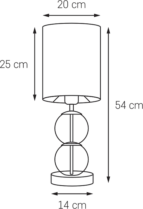 Zoe Stoječa svetilka, rjava