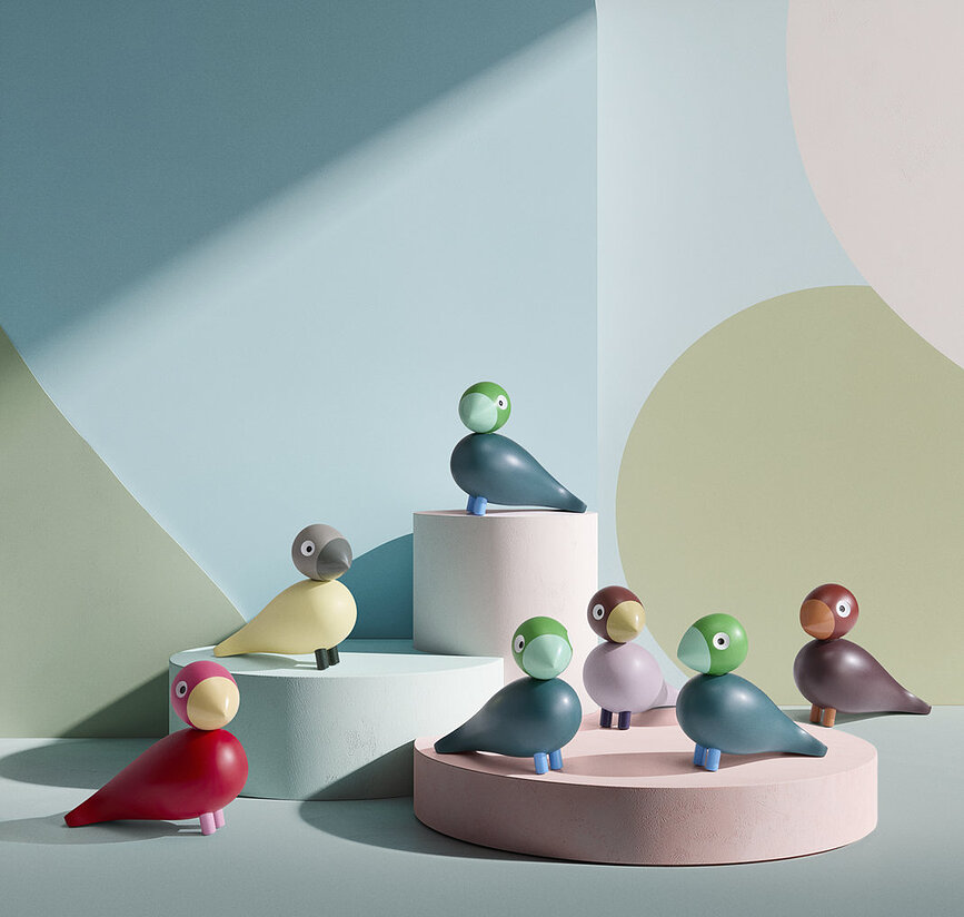 Decoración de madera Year Bird Birk, verde