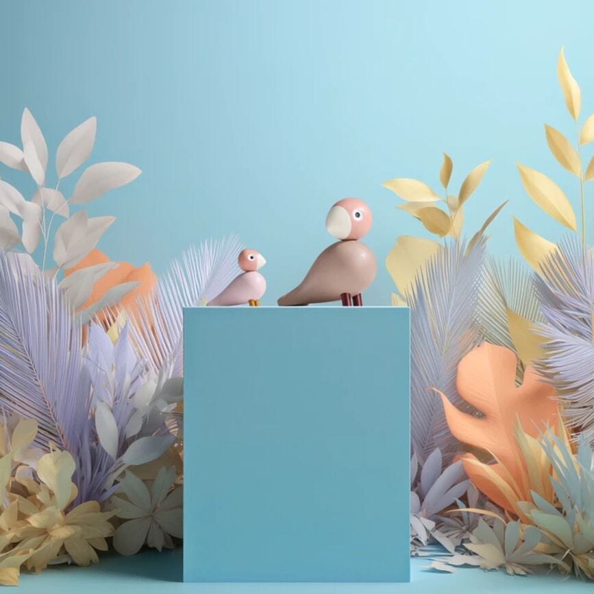 Decoraciones de madera verdes Liv & Lykke, 2 unidades