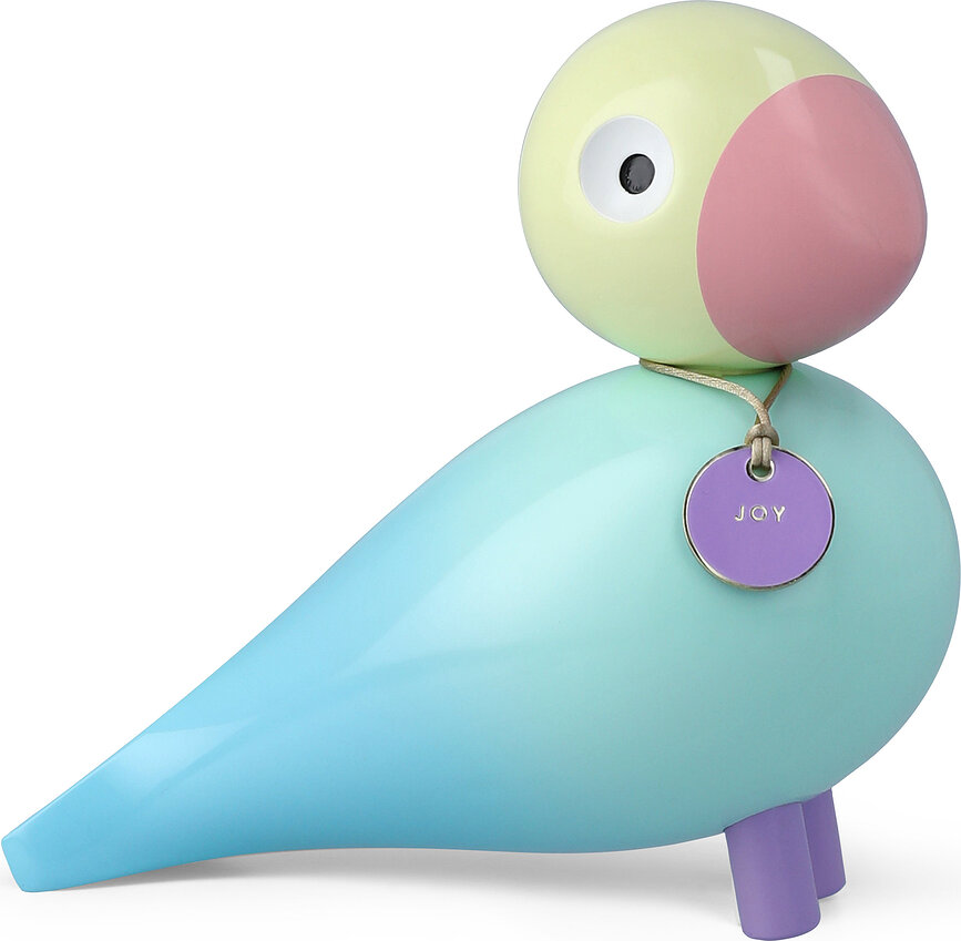 Décoration en bois Story Bird Joy, bleue