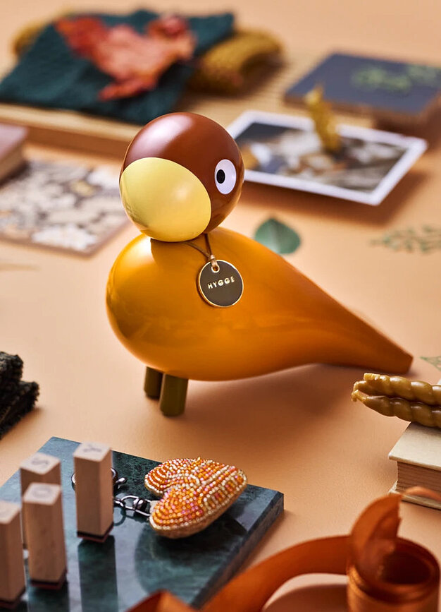 Décoration en bois Story Bird Cosy, orange