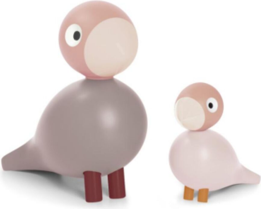 Décorations Liv & Lykke en bois roses, lot de 2