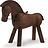 Decorazione Kay Bojesen cavallo noce in legno, in legno