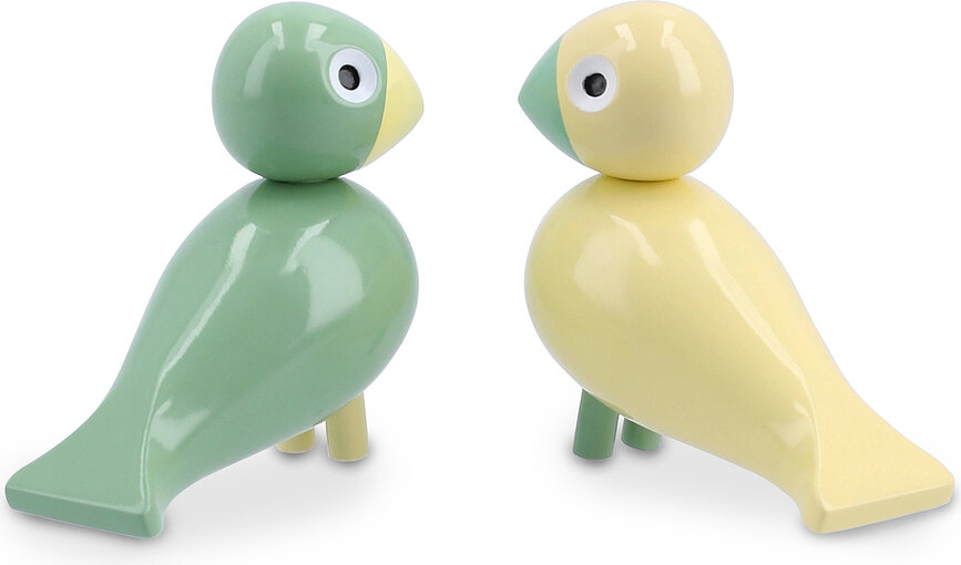 Decorazioni in legno Easter Birds giallo-verdi, 2 pz.