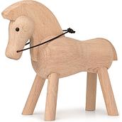 Dekoracja drewniana koń jasny buk