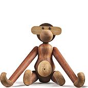 Dekoracja drewniana małpa średnia