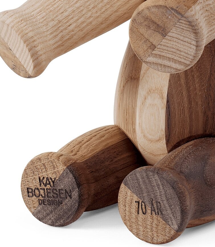 Figura de elefante de madera Kay Bojesen, pequeña, acabado mixto