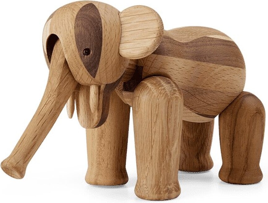 Figura de elefante de madera Kay Bojesen, pequeña, acabado mixto