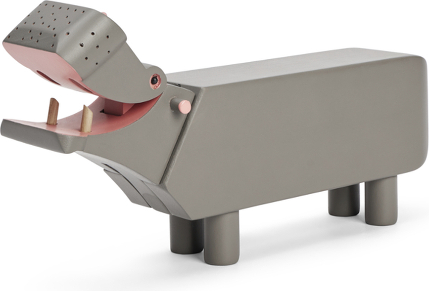 Figura de madera de hipopótamo Kay Bojesen, gris