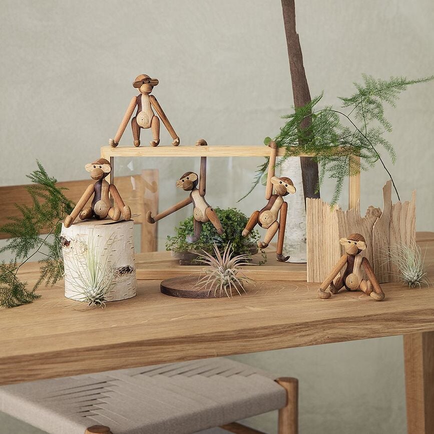 Figura de madera Kay Bojesen Mono, mediana, mix de maderas