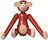 Figura de madera Kay Bojesen, mono, mini, roja