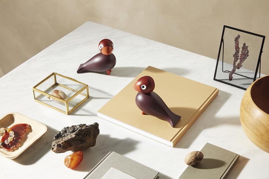 Figura decorativa de madera Songbird Aqua