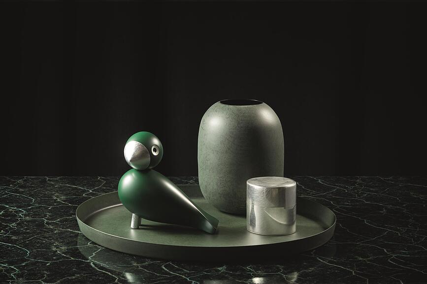 Figura decorativa de madera Songbird Aqua