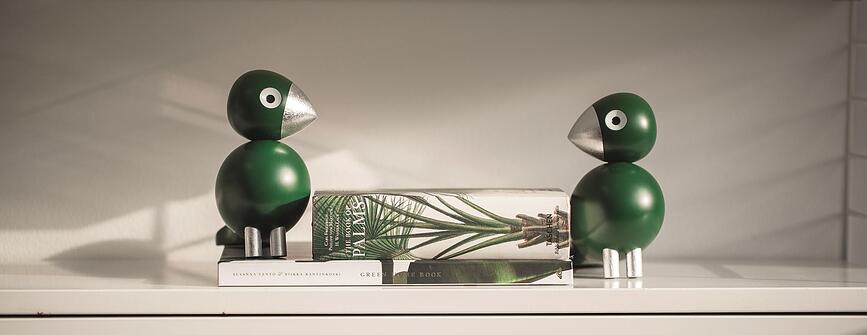 Figura decorativa de madera Songbird Aqua