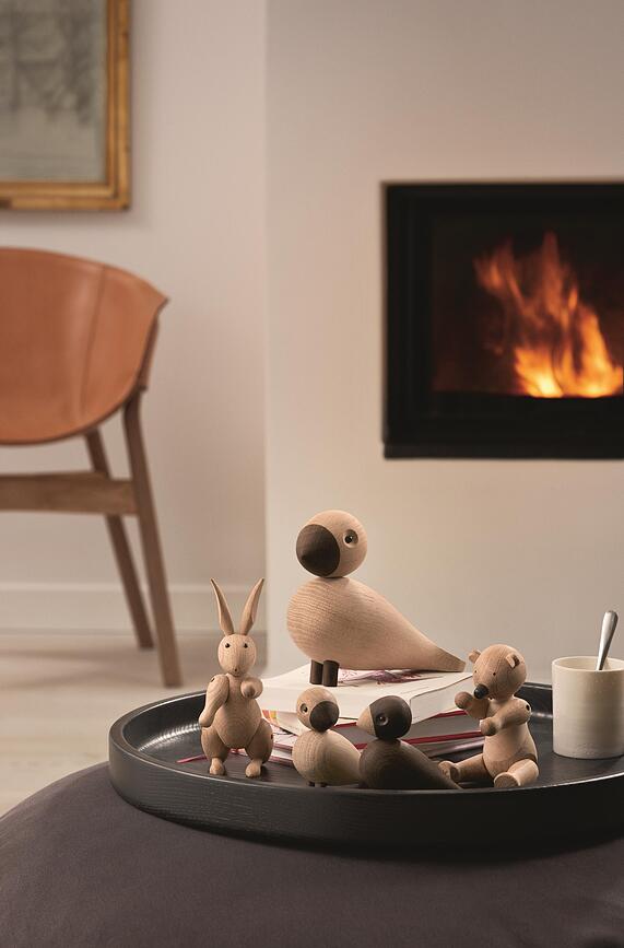 Figura decorativa de madera Songbird Aqua