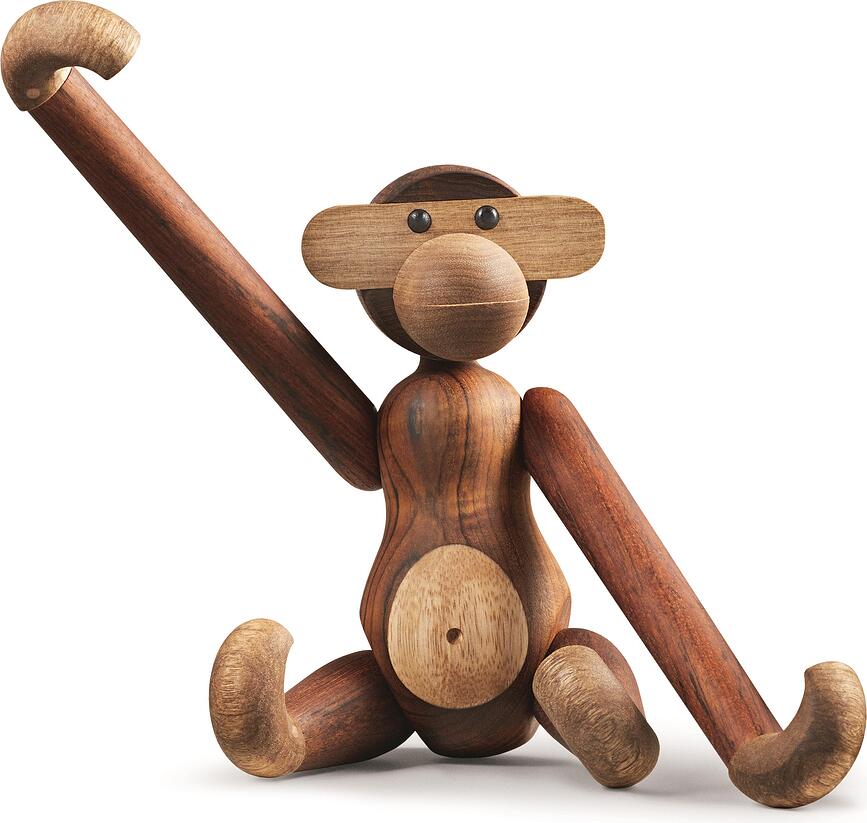 Figura de Mono de madera, mediana