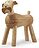 Figura Decorativa de madera Perro Tim, roble claro
