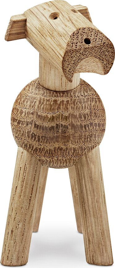 Figura Decorativa de madera Perro Tim, roble claro