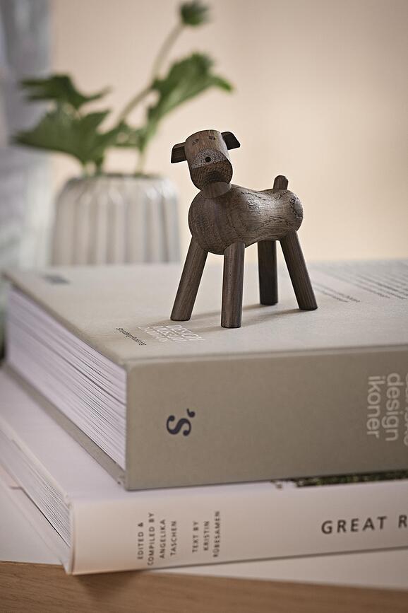 Figura Decorativa de madera Perro Tim, roble claro