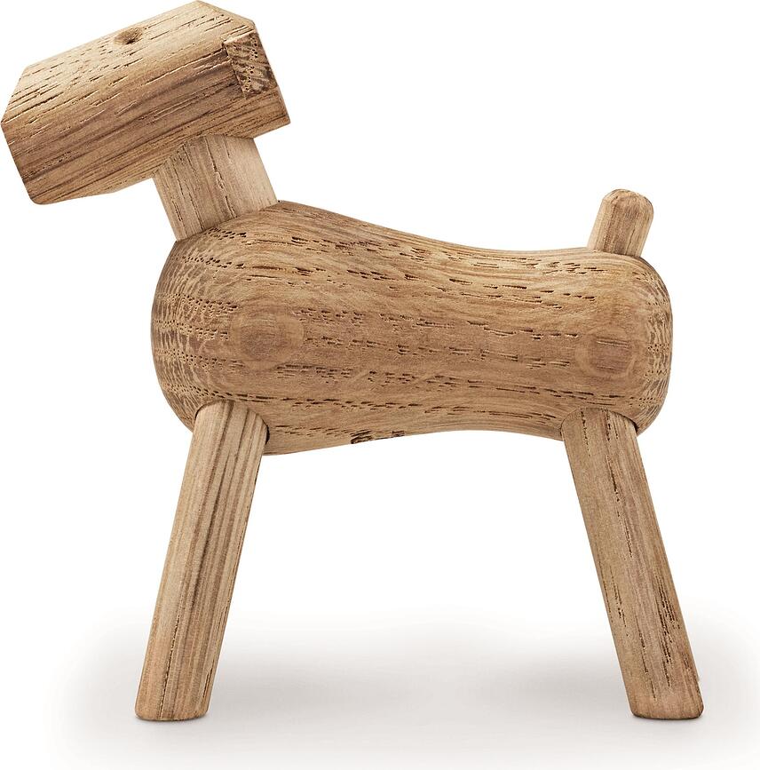 Figura Decorativa de madera Perro Tim, roble claro