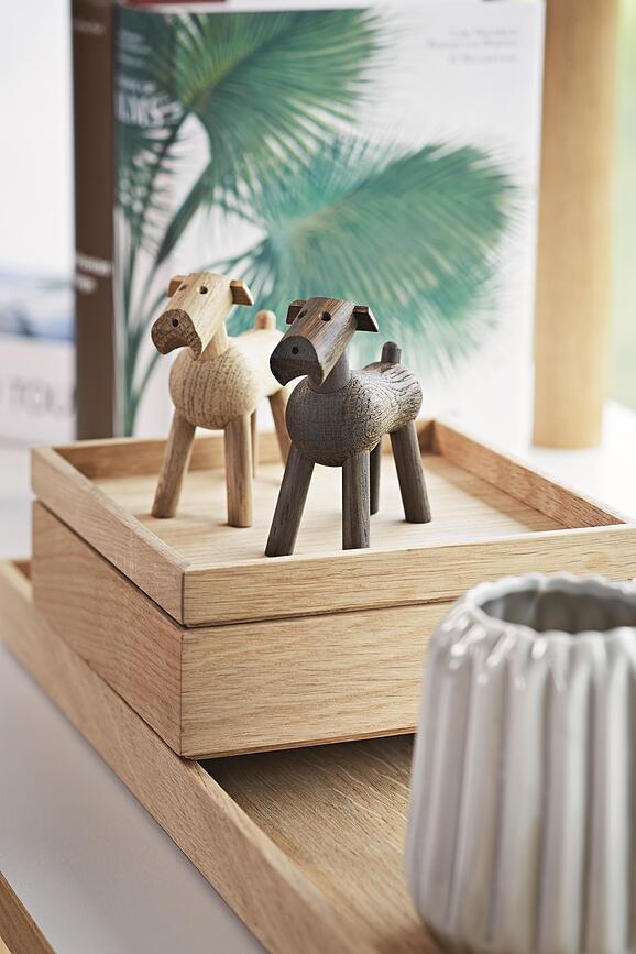 Figura Decorativa de madera Perro Tim, roble claro