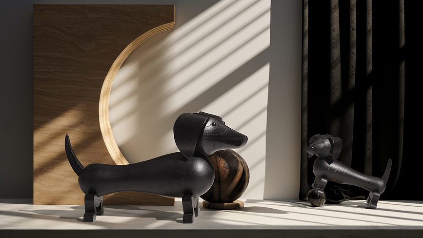 Figura de madera Kay Bojesen Teckel, 18,5 cm