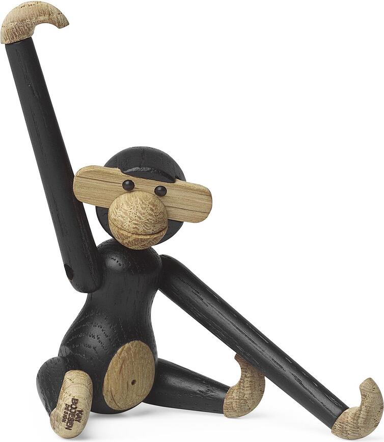 Figura Mono de madera Kay Bojesen, mini, negra