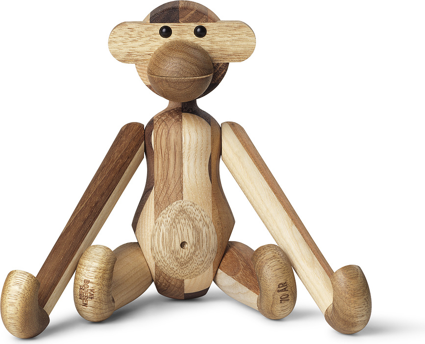 Figura Mono Kay Bojesen, de madera reciclada, pequeña, edición limitada