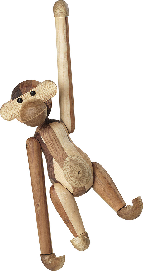 Figura Mono Kay Bojesen, de madera reciclada, pequeña, edición limitada
