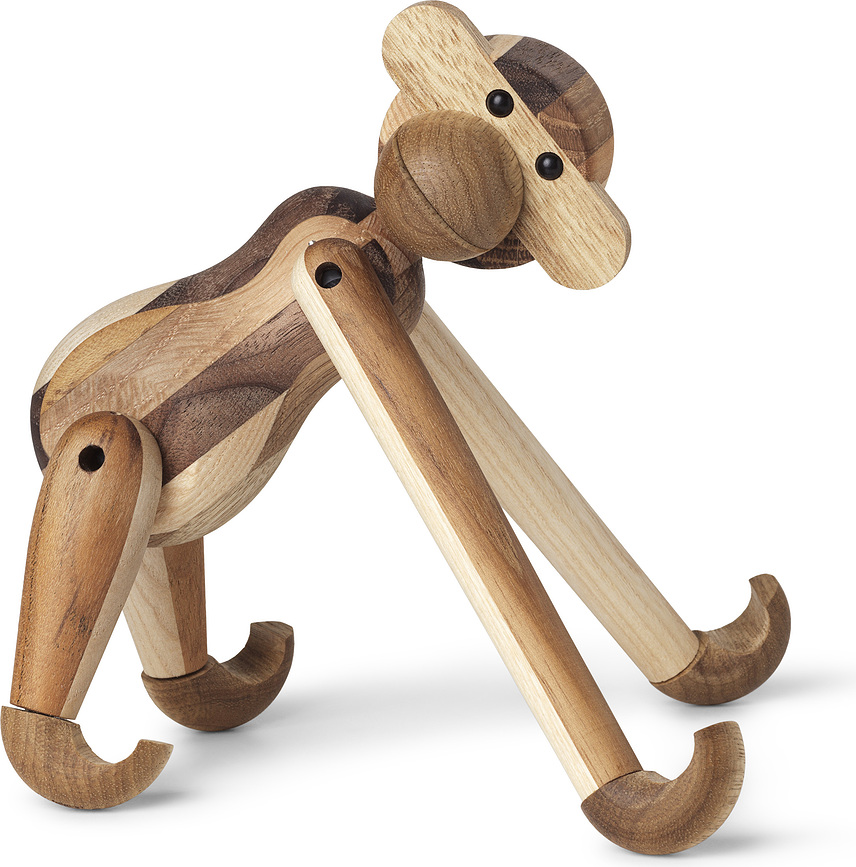 Figura Mono Kay Bojesen, de madera reciclada, pequeña, edición limitada