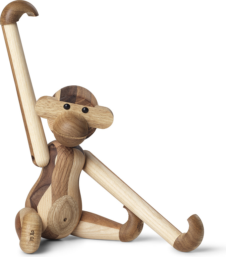 Figura Mono Kay Bojesen, de madera reciclada, pequeña, edición limitada