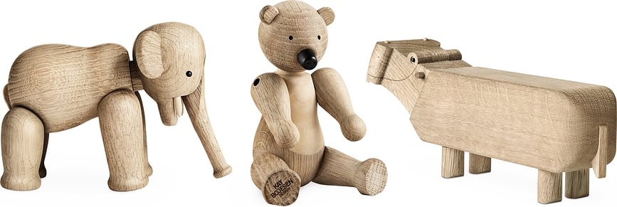 Figuras de madera Liliput, 3 unidades