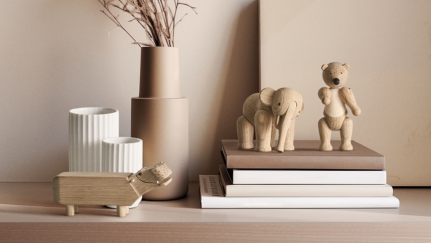 Figuras de madera Liliput, 3 unidades