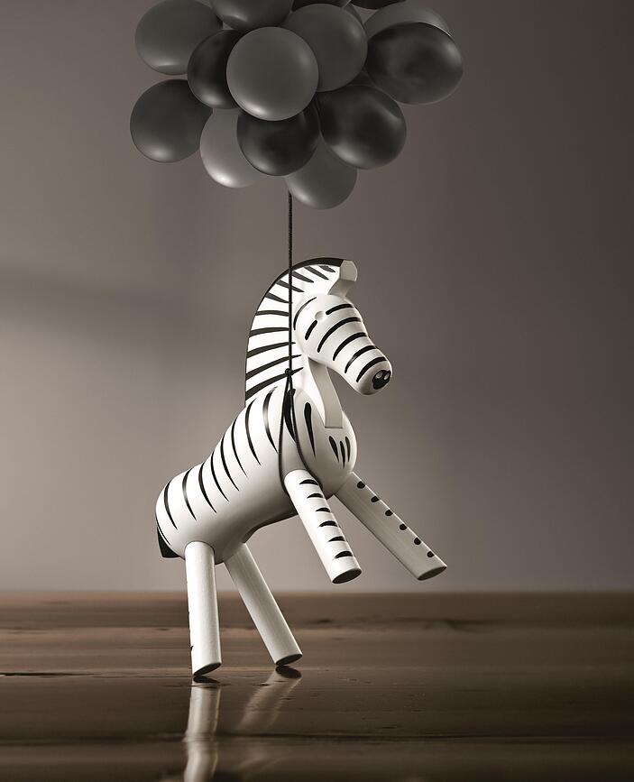 Figurica zebra drvena