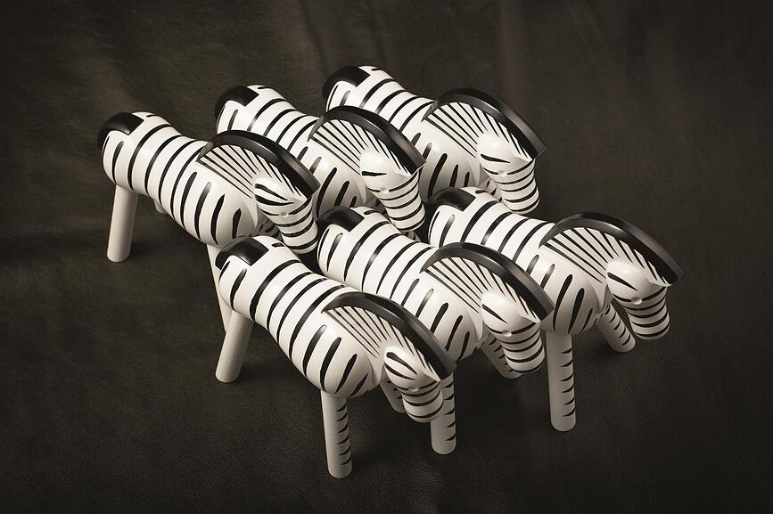 Figurica zebra drvena