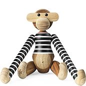 Figurină Kay Bojesen maimuță în tricou cu dungi