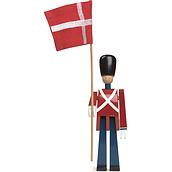 Figurină Kay Bojesen soldățel cu steag din lemn