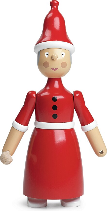 Figurine Mère Noël, en bois