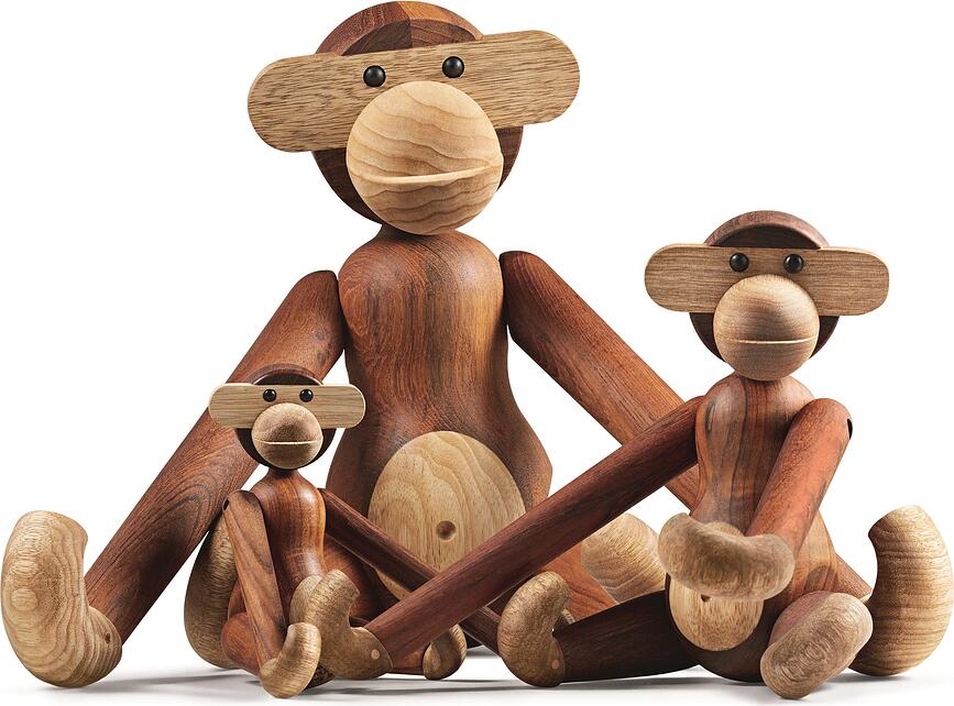 Figurine Singe en bois, taille moyenne