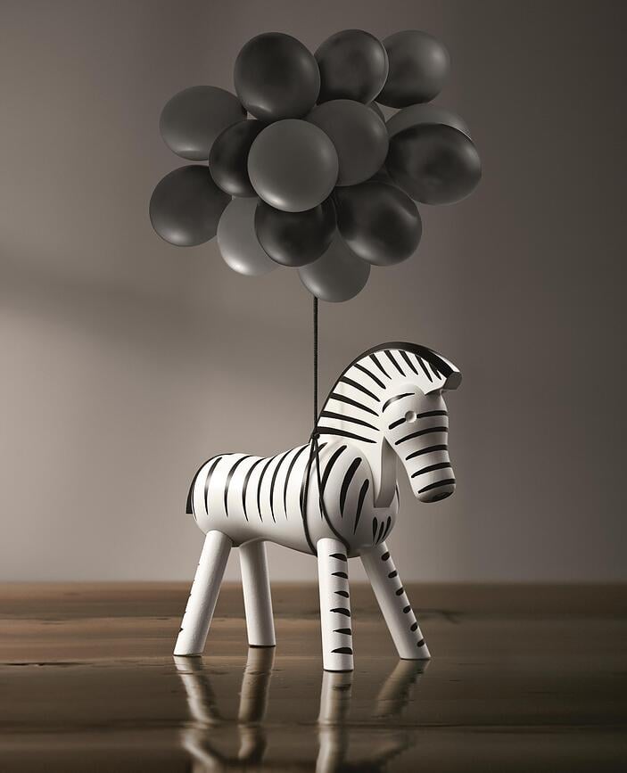 Figurine Zèbre, en bois