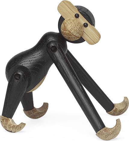 Figurka Kay Bojesen małpa mini czarna drewniana