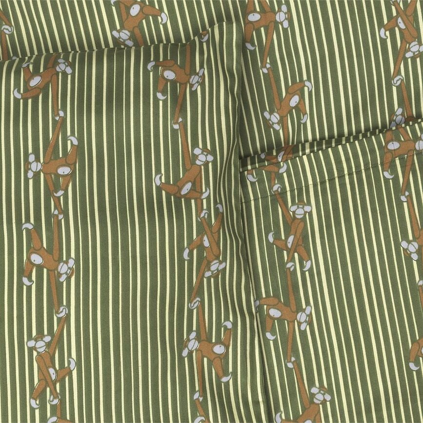 Juego de Cama infantil Monkey, rosa, 70 x 100 cm, incluye funda de almohada 40 x 45 cm